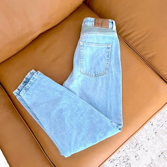 Zara Mom got biker jeans Z1975 size 4 - Picture 4 of 11